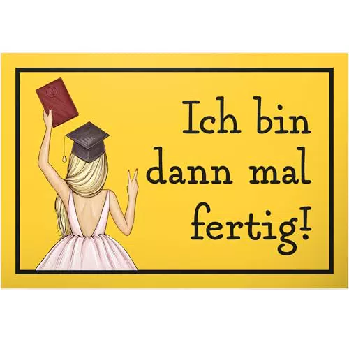 DankeDir! Schild zur Abschlussfeier - Glückwunschkarte für Studienabschluss