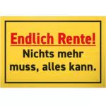 DankeDir! Rente Schild 30x20 cm - Deko Geschenkidee für Pensionierung Kollegen