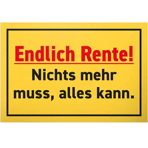 DankeDir! Rente Schild 30x20 cm - Deko Geschenkidee für Pensionierung Kollegen