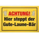 DankeDir! Gute Laune Bär Schild – Lustiges Türschild für Büro und Geschenkideen