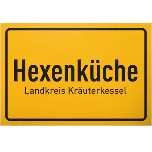 DankeDir Hexenküche Schild – Lustiger Spruch für die Küche und als Geschenk