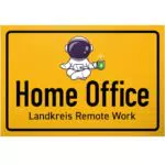 DankeDir! Schild für Home Office – Lustiger Spruch für Büro und Türschild