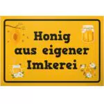 DankeDir! Honig aus eigener Imkerei - Wandschild für Imker und Freunde