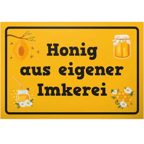 DankeDir! Honig aus eigener Imkerei - Wandschild für Imker und Freunde