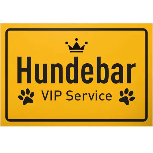 DankeDir! Hundebar VIP Service – Lustige Deko für Hunde Trinknapf und Fressnapf