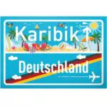 DankeDir! Karibik Ortsschild – Deko Geschenkidee für Männer und Frauen