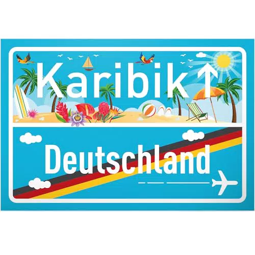 DankeDir! Karibik Ortsschild – Deko Geschenkidee für Männer und Frauen