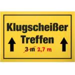 DankeDir Klugscheißer Treffen Schild - Lustiges Türschild für Büro und Freunde