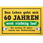 DankeDir! Schild zum 60. Geburtstag - Perfekte Deko für Männer und Frauen