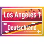 DankeDir! Los Angeles Ortsschild – Geschenkidee für Reisen und Abschiede
