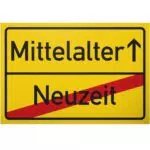 DankeDir! Mittelalter Ortsschild - Geschenkidee für runden Geburtstag, Partydeko