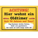 DankeDir Oldtimer 70 Jahre Schild 30 x 20 cm Geschenk für den 70. Geburtstag