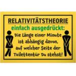 DankeDir! Relativitätstheorie Schild - Lustiges Toilettenschild für Gäste WC