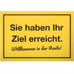 DankeDir! Schild Ruhestand Geschenkidee für Rentner und Kollegen - Lustige Deko