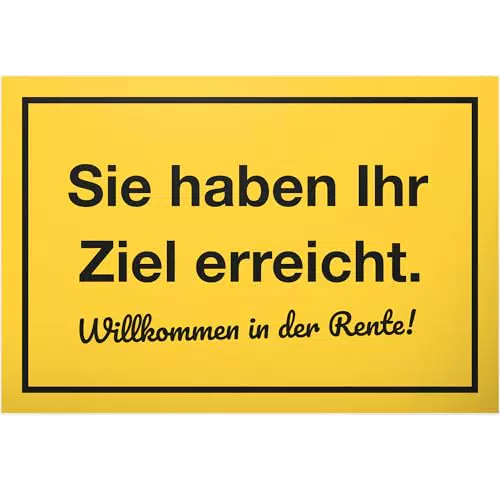 DankeDir! Schild Ruhestand Geschenkidee für Rentner und Kollegen - Lustige Deko