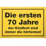 DankeDir! Schild zur Geburtstagsdeko zum 70. Geburtstag für Männer und Frauen