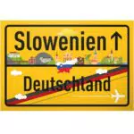 DankeDir! Slowenien Ortsschild - Geschenkidee für Reisen und Abschiede