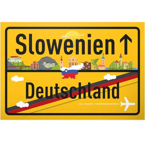 DankeDir! Slowenien Ortsschild - Geschenkidee für Reisen und Abschiede