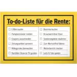DankeDir To-Do-Liste zur Pensionierung – Deko Geschenkidee für den Ruhestand