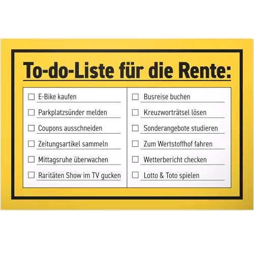 DankeDir! To-Do-Liste Rente - Abschiedsgeschenk zur Pensionierung für Kollegen