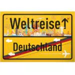DankeDir! Weltreise Ortsschild Geschenkidee für Männer und Frauen