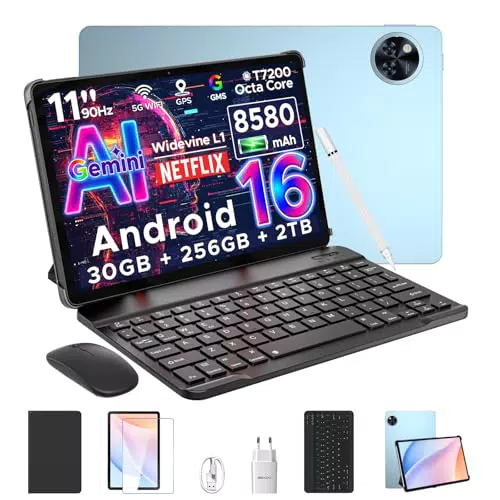 DOOGEE U11 Pro Tablet 11'' - 30GB+256GB, 90Hz Display, 8580mAh, Octa Core