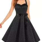 DRESSTELLS Cocktailkleid Damen Elegant Rockabilly Etuikleid Vintage Sommerkleid