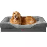 EHEYCIGA Orthopädisches Hundebett Grosse Hunde, Memory Foam Waschbar und Wasserdicht Hundekorb mit 4 Rändern