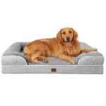 Orthopädisches Hundebett von EHEYCIGA mit Memory Foam für große und mittelgroße Hunde - Waschbar, wasserdicht und rutschfest - Hundecouch mit hohem Rand