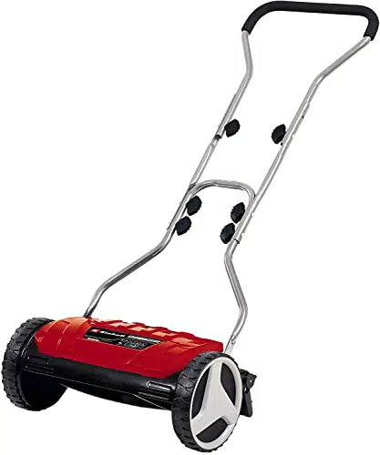 Einhell Hand-Rasenmäher GE-HM 38 S – 38 cm Schnittbreite, 4-stufige Höhenverstellung