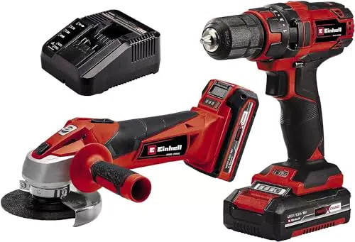 Einhell TC-TK 18 Li Kit Power X-Change – Bohrschrauber und Winkelschleifer