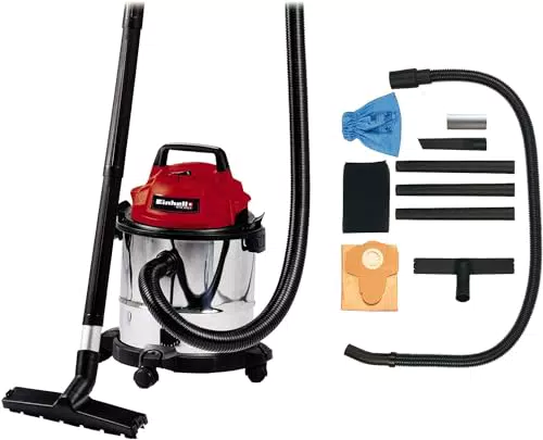 Einhell TC-VC 1812 S Nass-Trockensauger mit Edelstahlbehälter und Zubehör