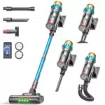 ElecKeys K10 Akku Staubsauger kabellos, 580W, Superleise mit LED Display