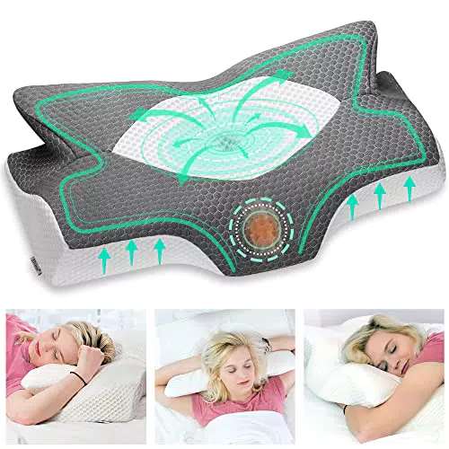 Elviros Ergonomisches Nackenstützkissen aus Memory Foam für Seitenschläfer