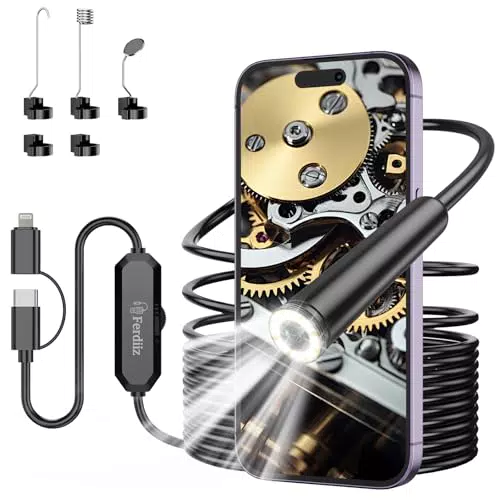 Ferdiiz Endoskopkamera mit Licht, 1920P HD, wasserdicht IP67 für Android und iOS