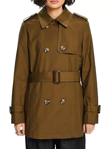 ESPRIT Kurzer zweireihiger Trenchcoat für Damen