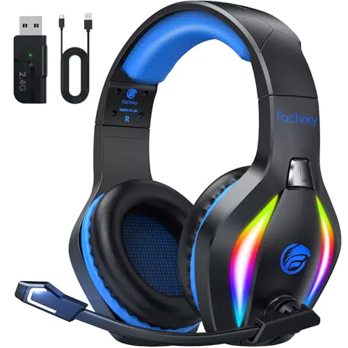 Fachixy FC100 Wireless Gaming Headset – Surround Sound für PS5, PS4, PC und Mac