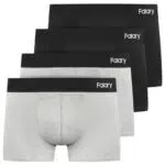 FALARY Herren Boxershorts aus Baumwolle, bequeme Retroshorts ohne Etikett