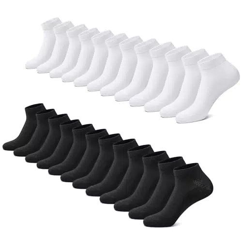 FALARY Sneaker Socken für Herren und Damen - Hochwertige Baumwoll-Halbsocken