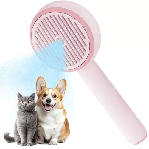 FUKUMARU Dampfbürste für Katzen und Hunde mit Wassertank und Antistatikfunktion