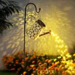 GIGALUMI Solarlampe für den Garten - Wasserdichte LED Gießkanne und Hängelaterne