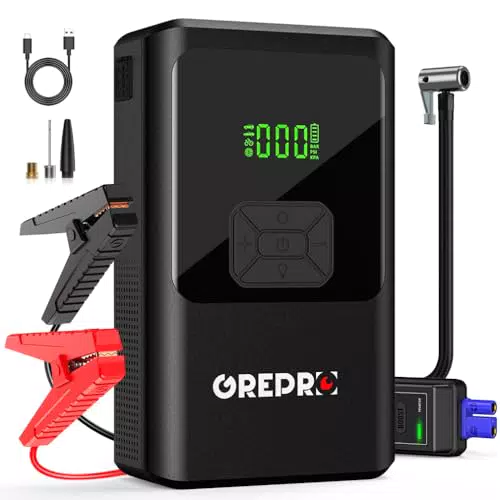 GREPRO 3000A Starthilfe Powerbank, Auto Starthilfe Powerbank für 12V Starter Powerbank