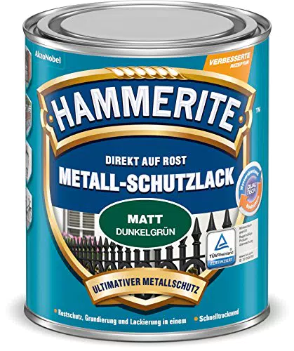 Hammerite Metallschutzlack Matt 3in1 - Rostschutz für Metalloberflächen