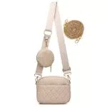 HAWILL Damen Umhängetasche für Handy mit breitem Gurt und Geldbörse, Leder Crossbody