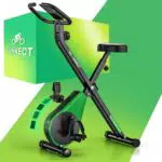 VANNECT Ergometer Heimtrainer klappbar mit 16 Stufen Magnetwiderstand und LCD-Monitor