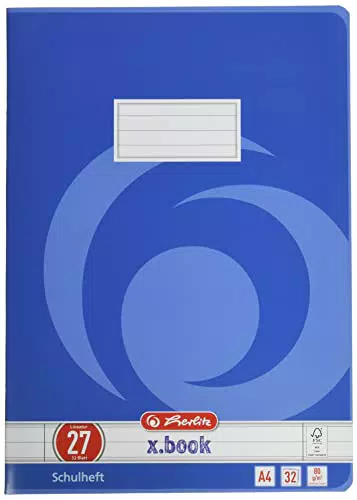 Herlitz x.book A4 Schulheft liniert Lineatur 27, 32 Blatt