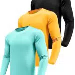 Herren Funktionsshirt Langarmshirt, UV-Schutz UPF 50+, Atmungsaktiv - 3P08