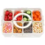 HNNJCK Snackbox Organizer tragbar mit Fächern für Süßigkeiten und Obst