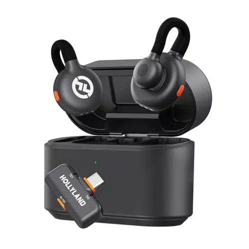 Hollyland Lark M2S Lavaliermikrofon mit USB-C für iPhone und Android, 300 m Reichweite