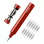 HOTO Feinmechaniker Schraubendreher Set, 24 in 1 Präzision Mini Schraubenzieher Set mit Magnetischen S2 Stahl-Bits